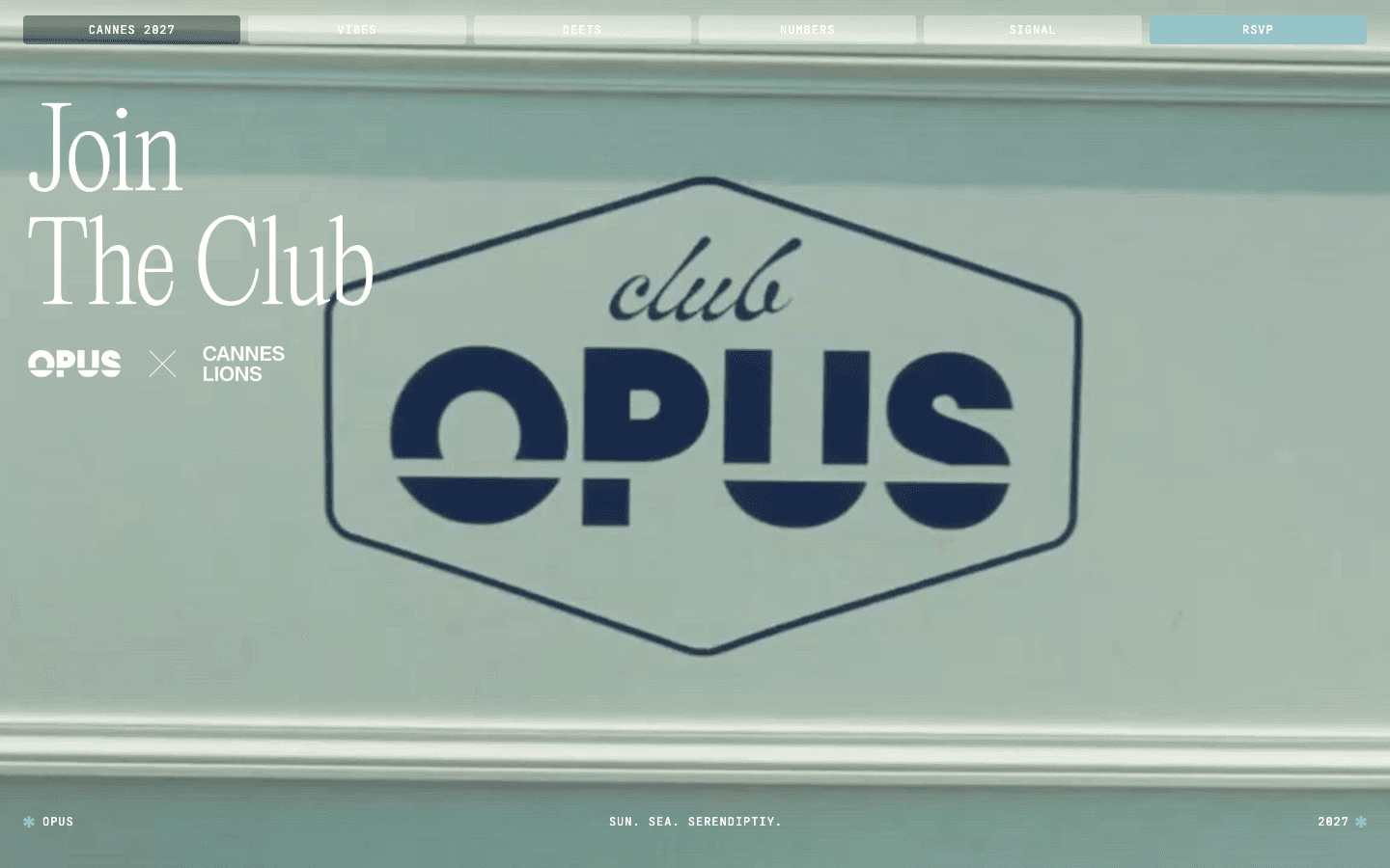 Club OPUS Cannes concept preview
